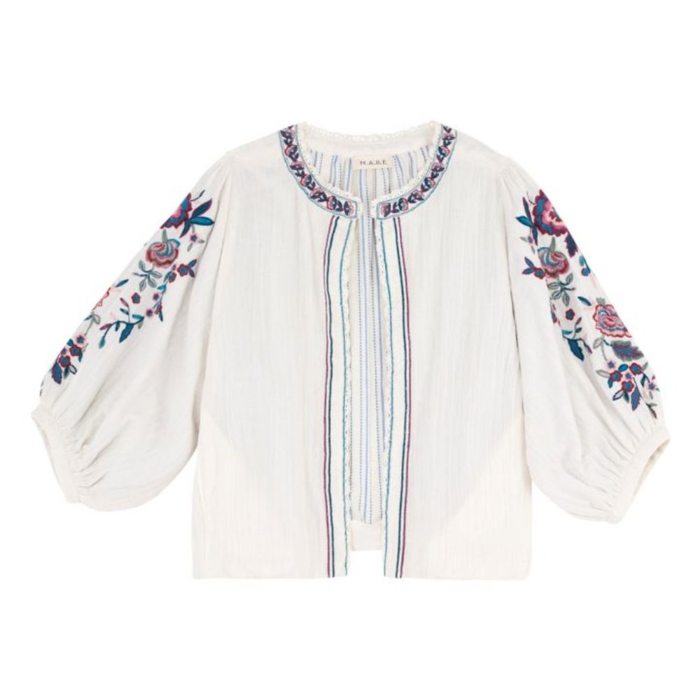 MABE embroidered CARMEL jacket in Ecru